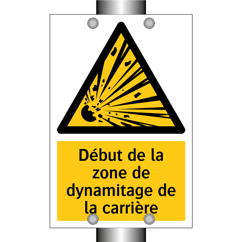 Début de la zone de dynamitage de la carrière