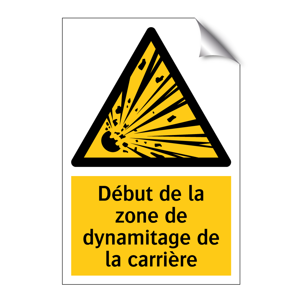 Début de la zone de dynamitage de la carrière