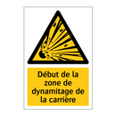 Début de la zone de dynamitage de la carrière