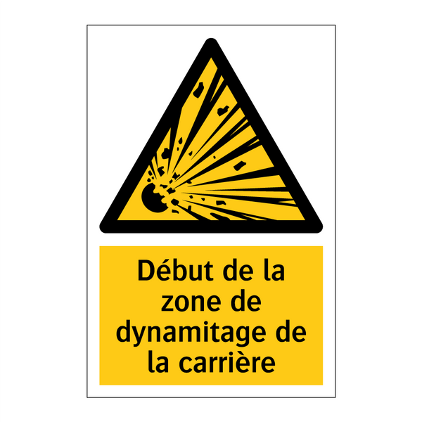 Début de la zone de dynamitage de la carrière