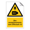 Des enregistrements sont effectués ici