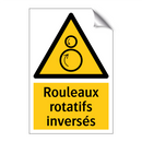 Rouleaux rotatifs inversés
