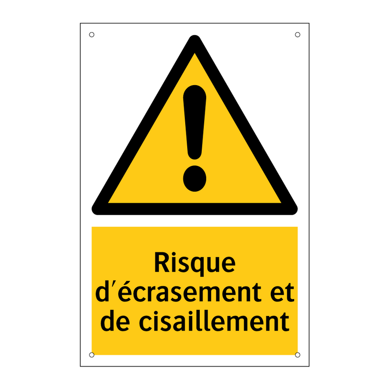 Risque d'écrasement et de cisaillement