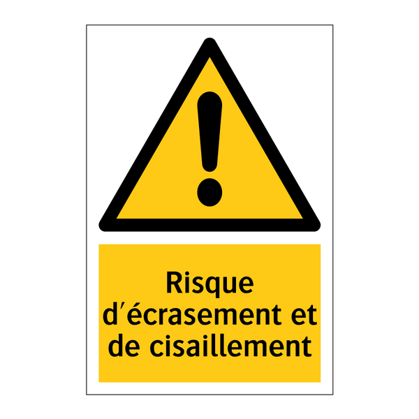 Risque d'écrasement et de cisaillement