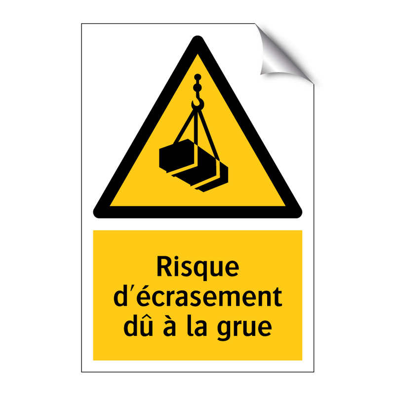 Risque d'écrasement dû à la grue