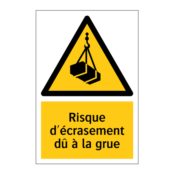Risque d'écrasement dû à la grue