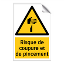 Risque de coupure et de pincement