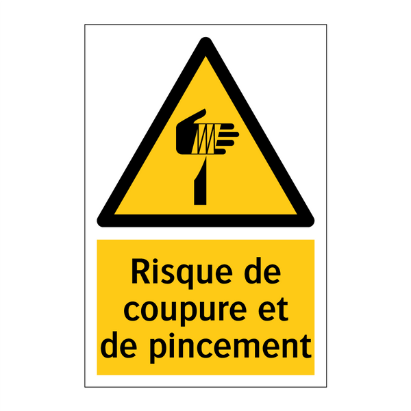 Risque de coupure et de pincement