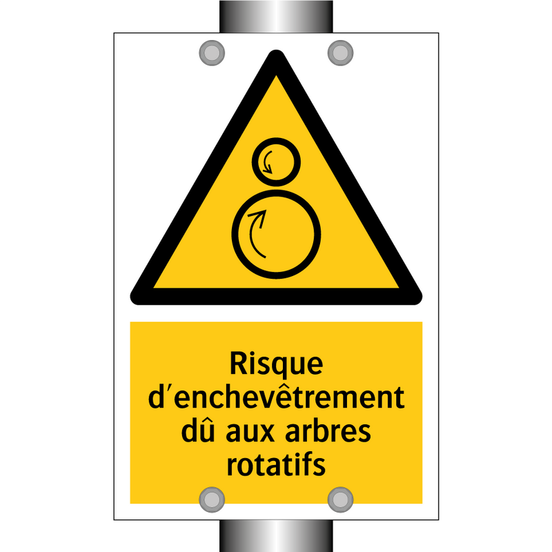 Risque d'enchevêtrement dû aux arbres rotatifs