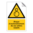 Risque d'enchevêtrement dû aux arbres rotatifs