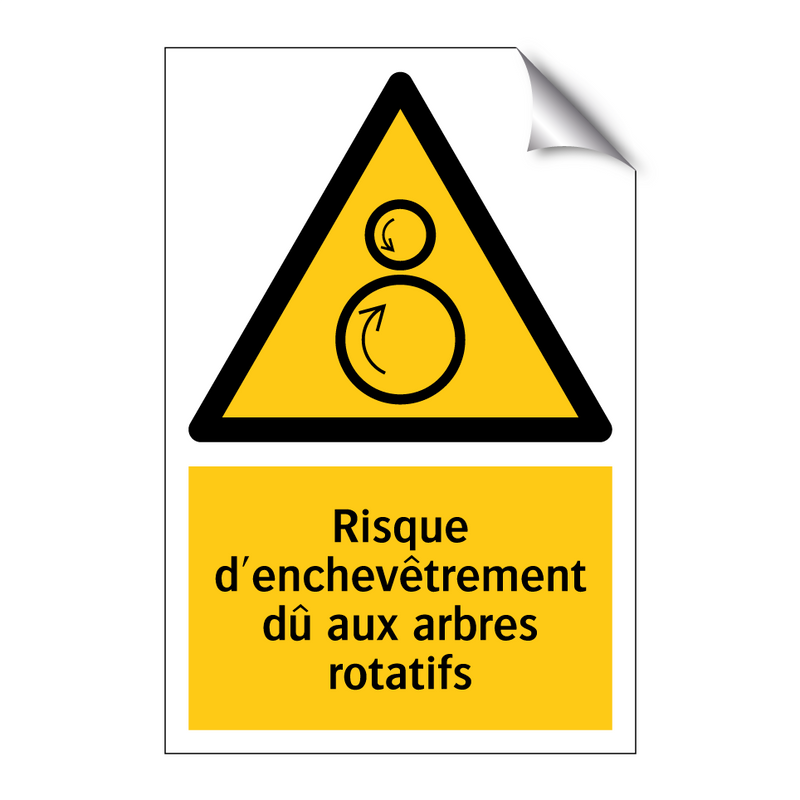 Risque d'enchevêtrement dû aux arbres rotatifs