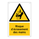 Risque d'écrasement des mains