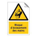 Risque d'écrasement des mains