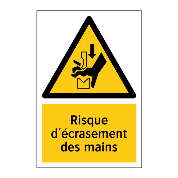 Risque d'écrasement des mains
