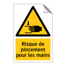 Risque de pincement pour les mains
