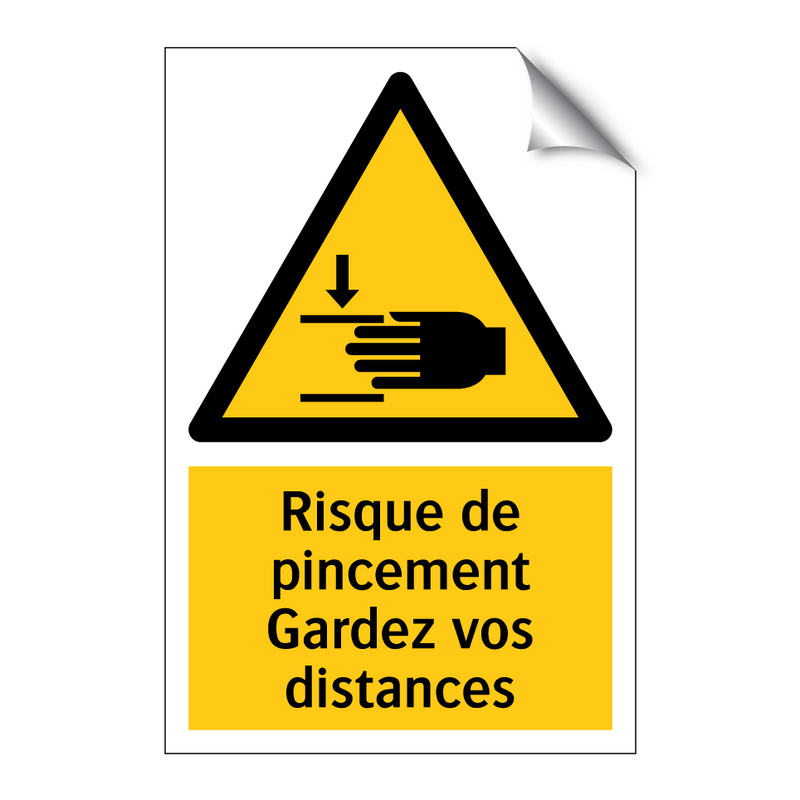 Risque de pincement Gardez vos distances