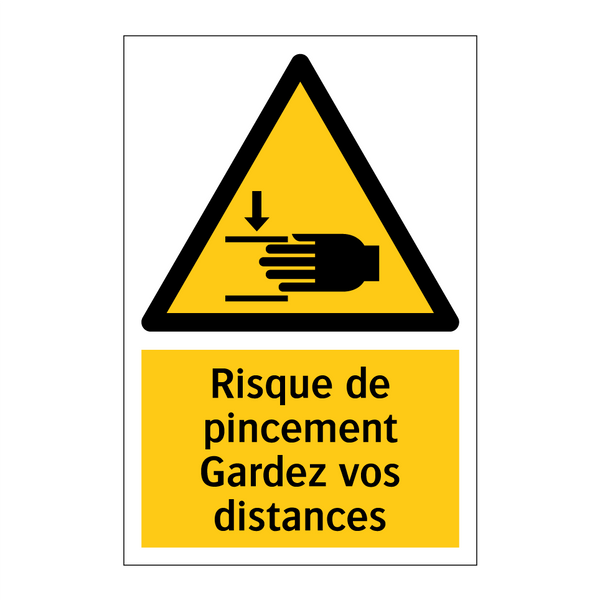 Risque de pincement Gardez vos distances