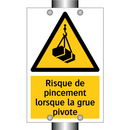 Risque de pincement lorsque la grue pivote