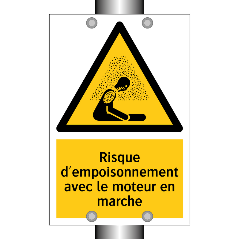 Risque d'empoisonnement avec le moteur en marche
