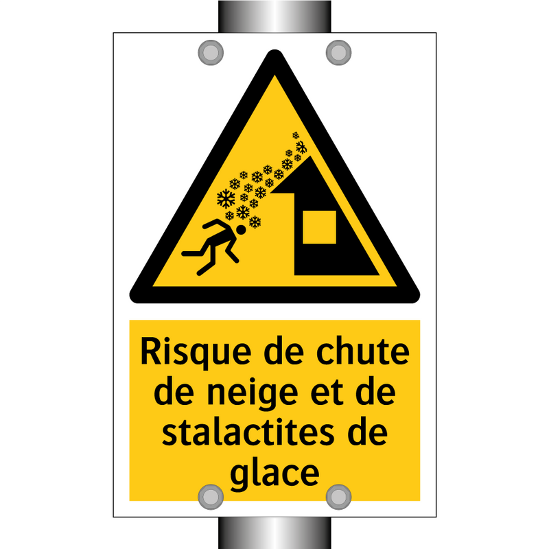 Risque de chute de neige et de stalactites de glace