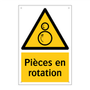 Pièces en rotation
