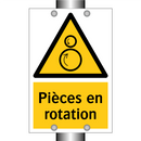 Pièces en rotation