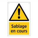 Sablage en cours
