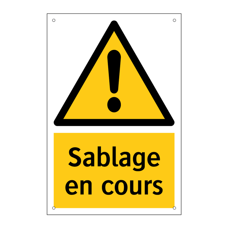 Sablage en cours