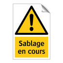 Sablage en cours