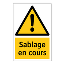 Sablage en cours