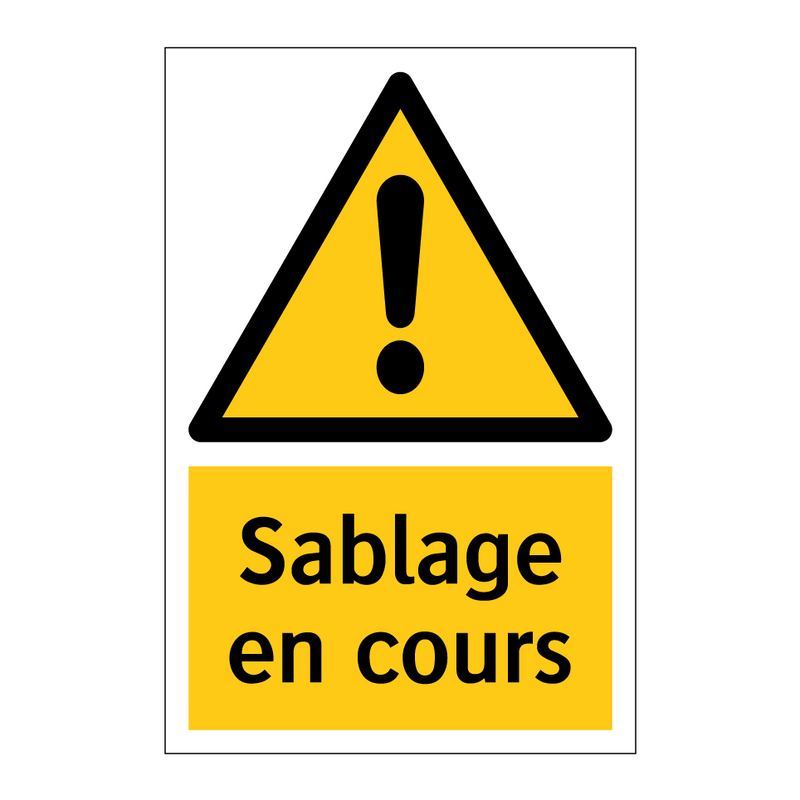 Sablage en cours