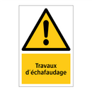 Travaux d'échafaudage