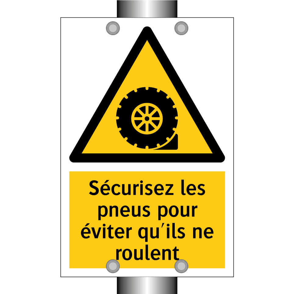 Sécurisez les pneus pour éviter qu'ils ne roulent