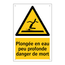 Plongée en eau peu profonde danger de mort