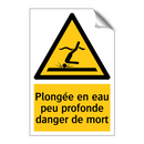 Plongée en eau peu profonde danger de mort