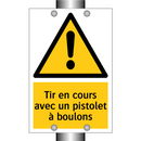 Tir en cours avec un pistolet à boulons