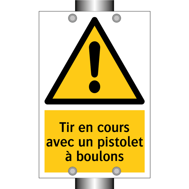 Tir en cours avec un pistolet à boulons