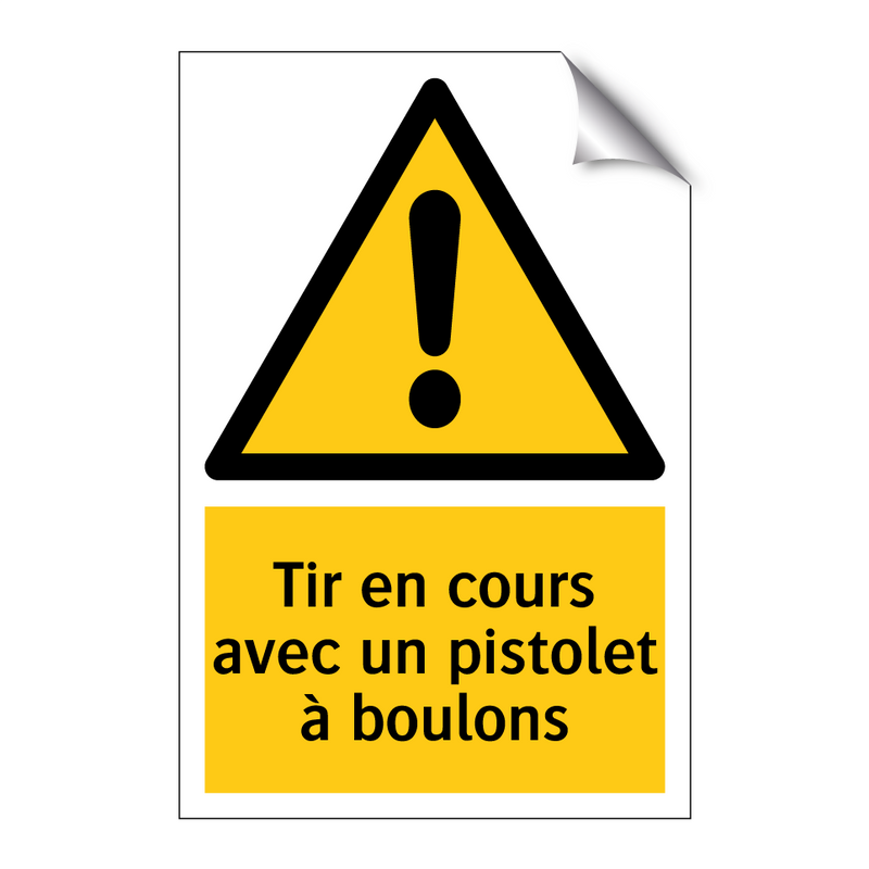 Tir en cours avec un pistolet à boulons