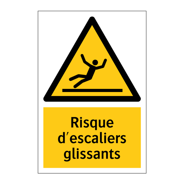 Risque d'escaliers glissants