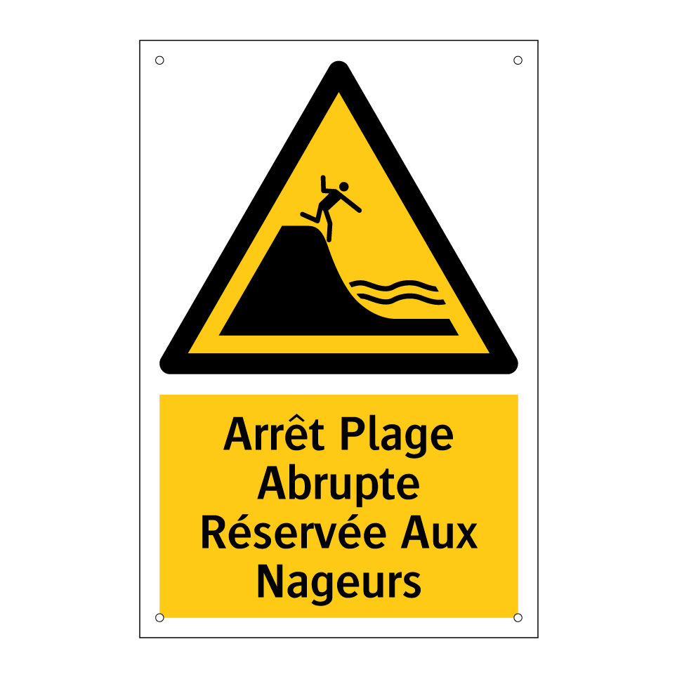 Arrêt Plage Abrupte Réservée Aux Nageurs