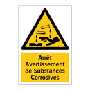 Arrêt Avertissement de Substances Corrosives