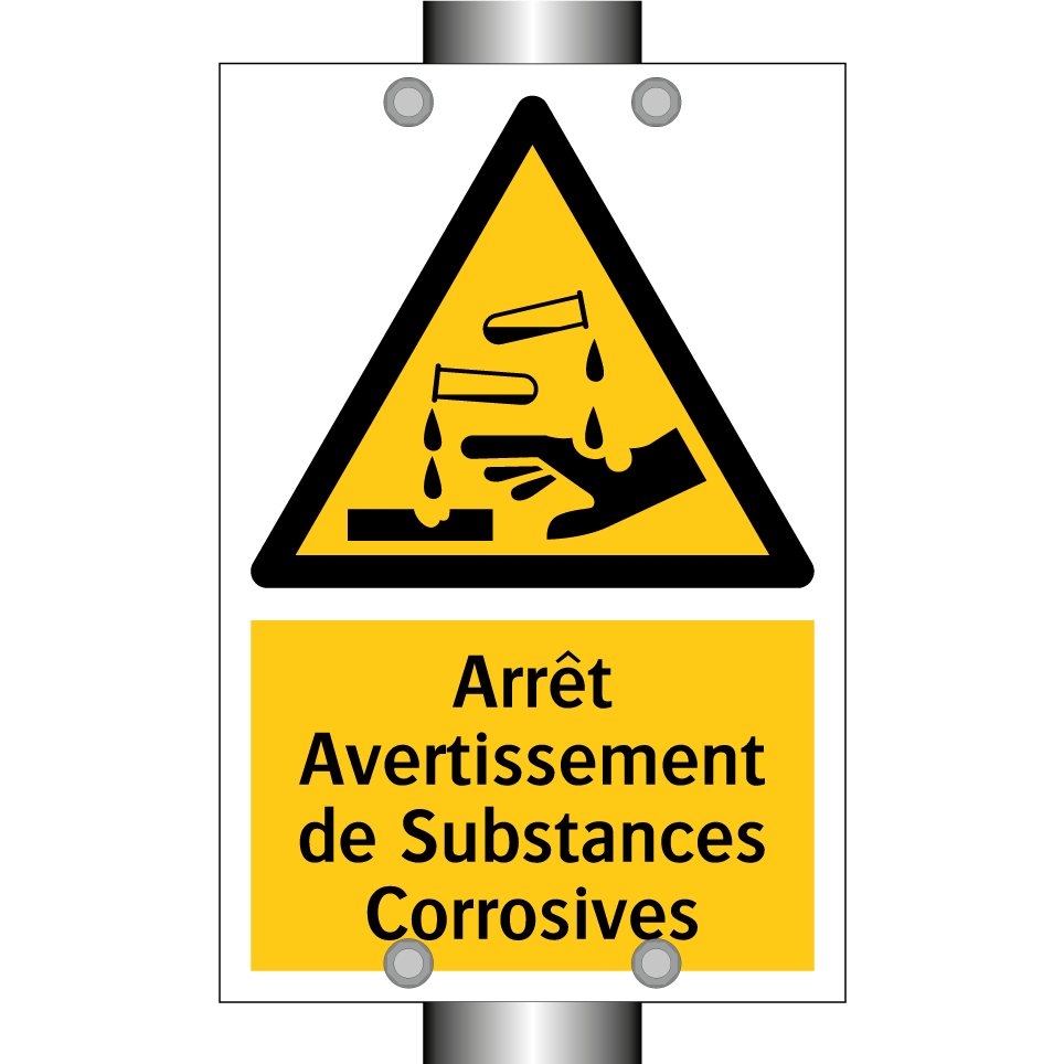 Arrêt Avertissement de Substances Corrosives
