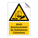 Arrêt Avertissement de Substances Corrosives
