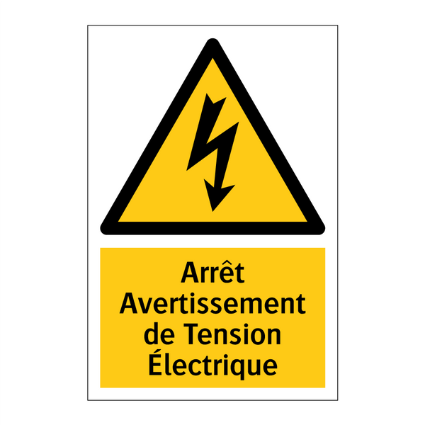 Arrêt Avertissement de Tension Électrique