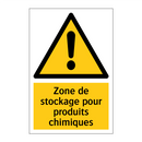 Zone de stockage pour produits chimiques