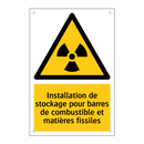Installation de stockage pour barres de combustible et matières fissiles