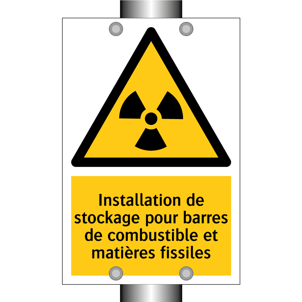 Installation de stockage pour barres de combustible et matières fissiles