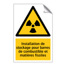 Installation de stockage pour barres de combustible et matières fissiles