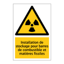 Installation de stockage pour barres de combustible et matières fissiles