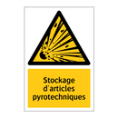 Stockage d'articles pyrotechniques